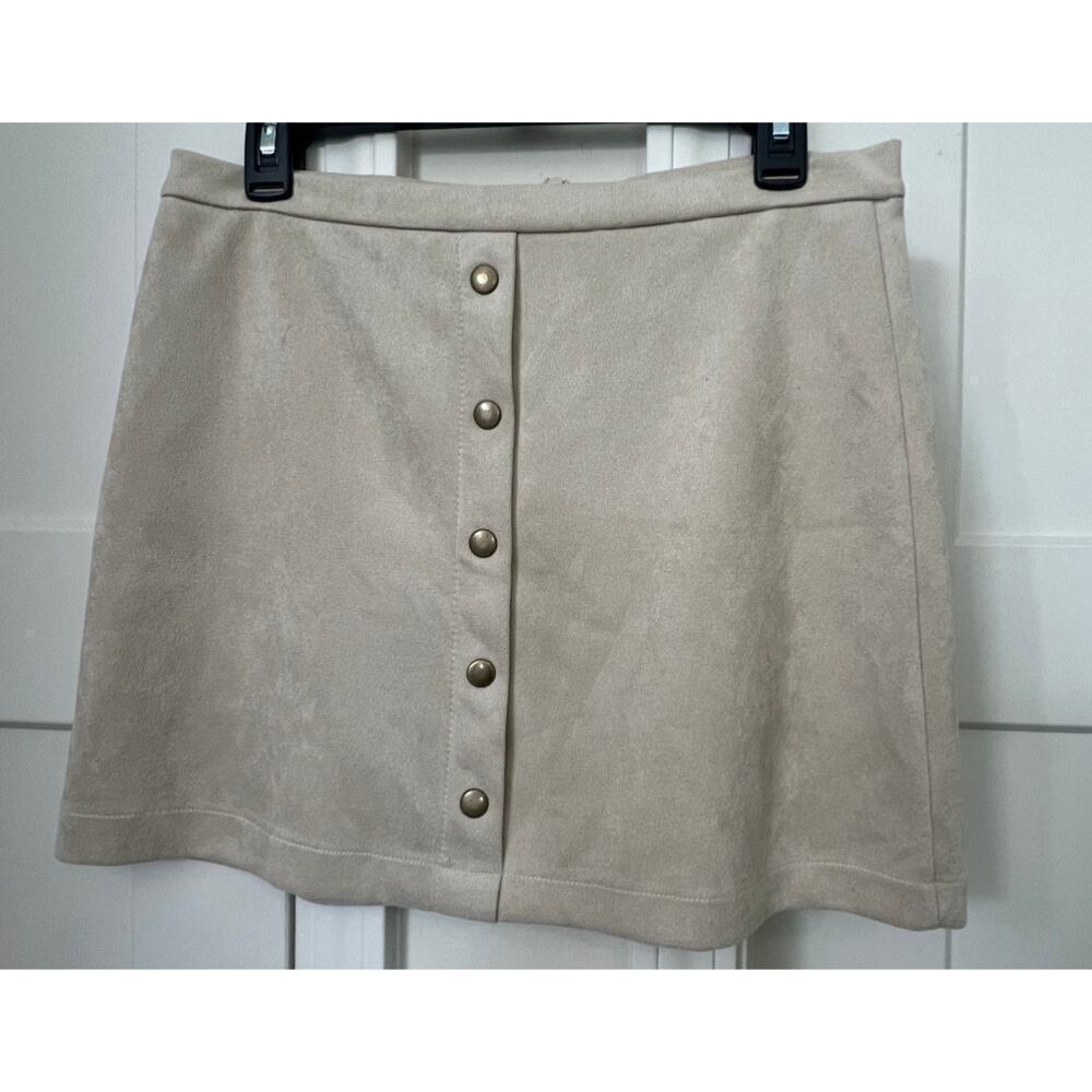 NEWBURY KUSTOM A LINE SKIRT WITH FAUX BUTTON FRONT SOFT WOMENS SIZE LARGE